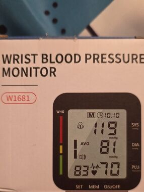 Wrist Blood Pressure Monitor - White  W1681